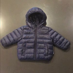 Le Top Down Coat Infant Navy 12 mo